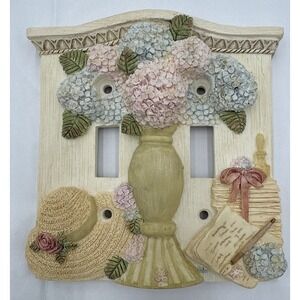 Vtg Light Switch Plate, Vintage Floral Boutique Girly Design Light Switch Cover